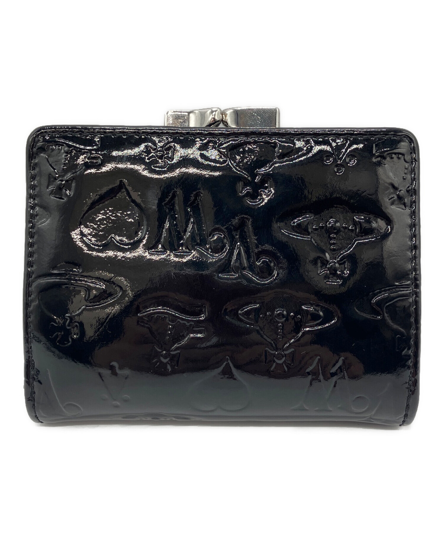 未使用 Vivienne Westwo 三つ折り財布 ブラック 中古・古着通販】Vivienne Westwood (ヴィヴィアンウエストウッド) 3