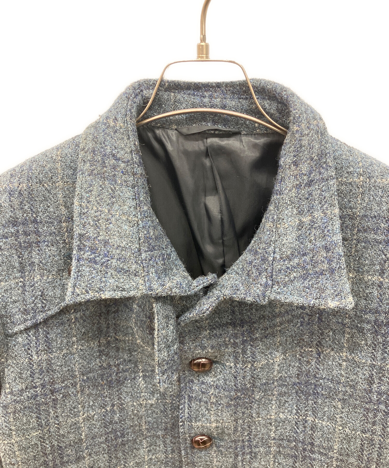 Harris Tweedハリスツイード金タグヴィンテージツイードチェスターコート Harris Tweedハリスツイード金タグヴィンテージツイードチェスターコート