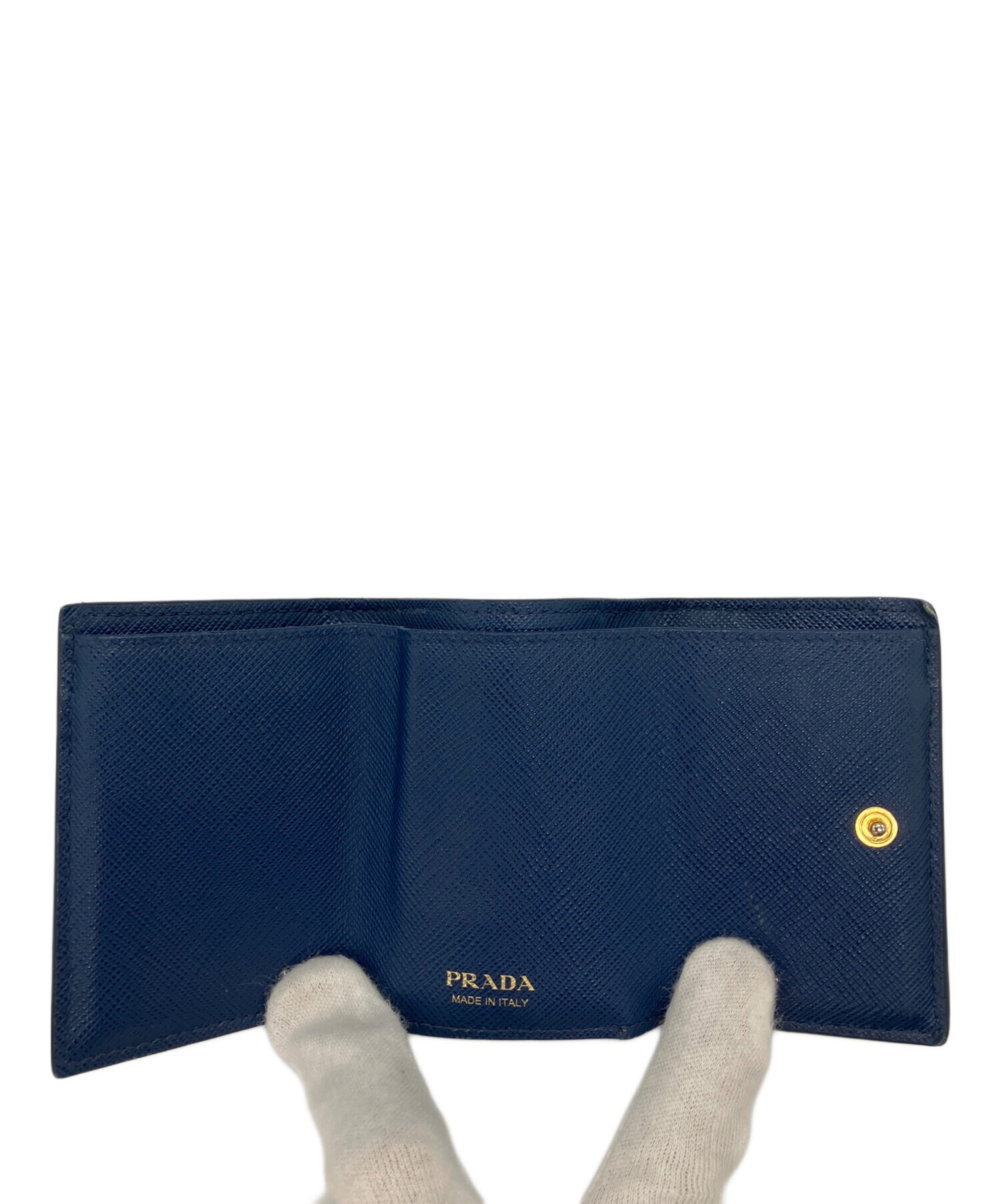 中古・古着通販】PRADA (プラダ) サフィアーノ メタルロゴ ミニ