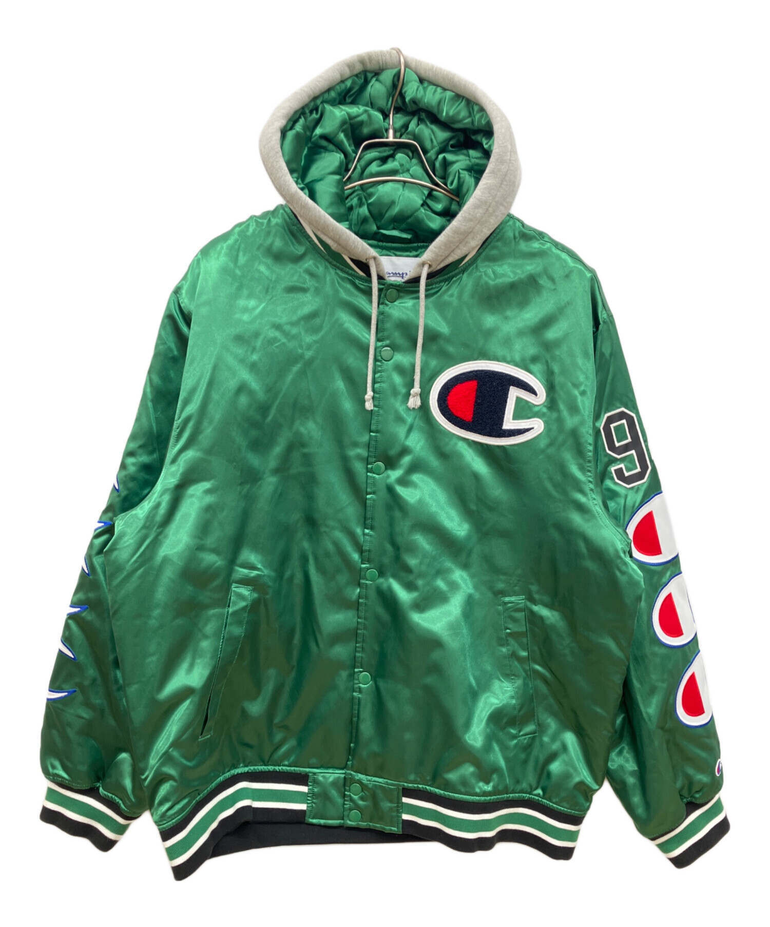 シュプリーム チャンピオン フード サテン バーシティジャケット L サイズ Supreme（シュプリーム） SUPREME Champion Hooded Satin Varsity