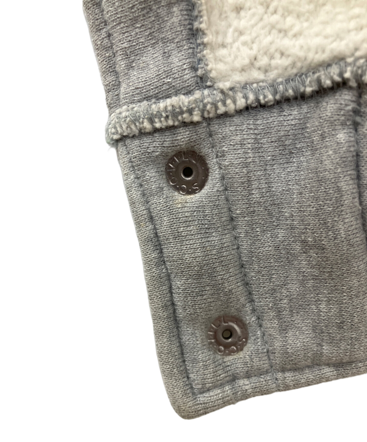 中古・古着通販】EVISU (エヴィス) スウェットカーディガン グレー 