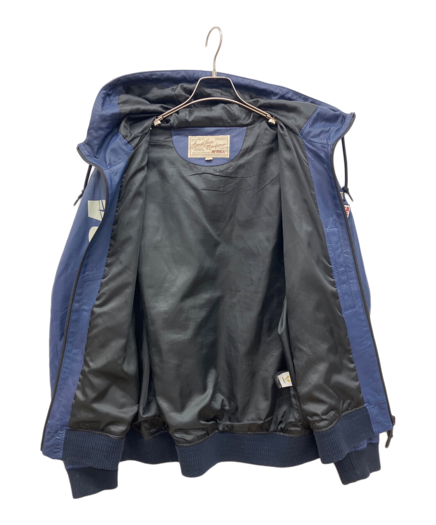 中古・古着通販】AVIREX (アヴィレックス) レザージャケット ネイビー