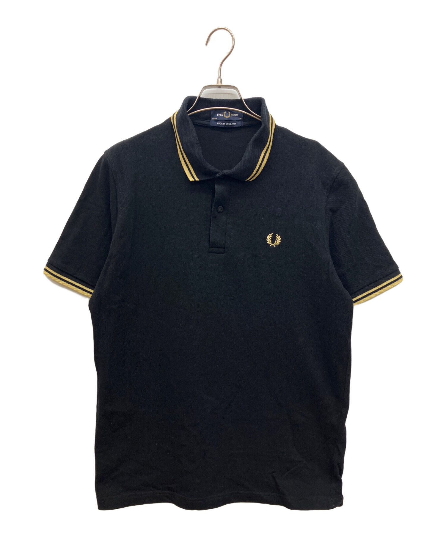 フレッドペリー ポロシャツ 黒金 イングランド製 FRED PERRY（フレッドペリー） ポロシャツ 英国製 半袖 メンズ M12