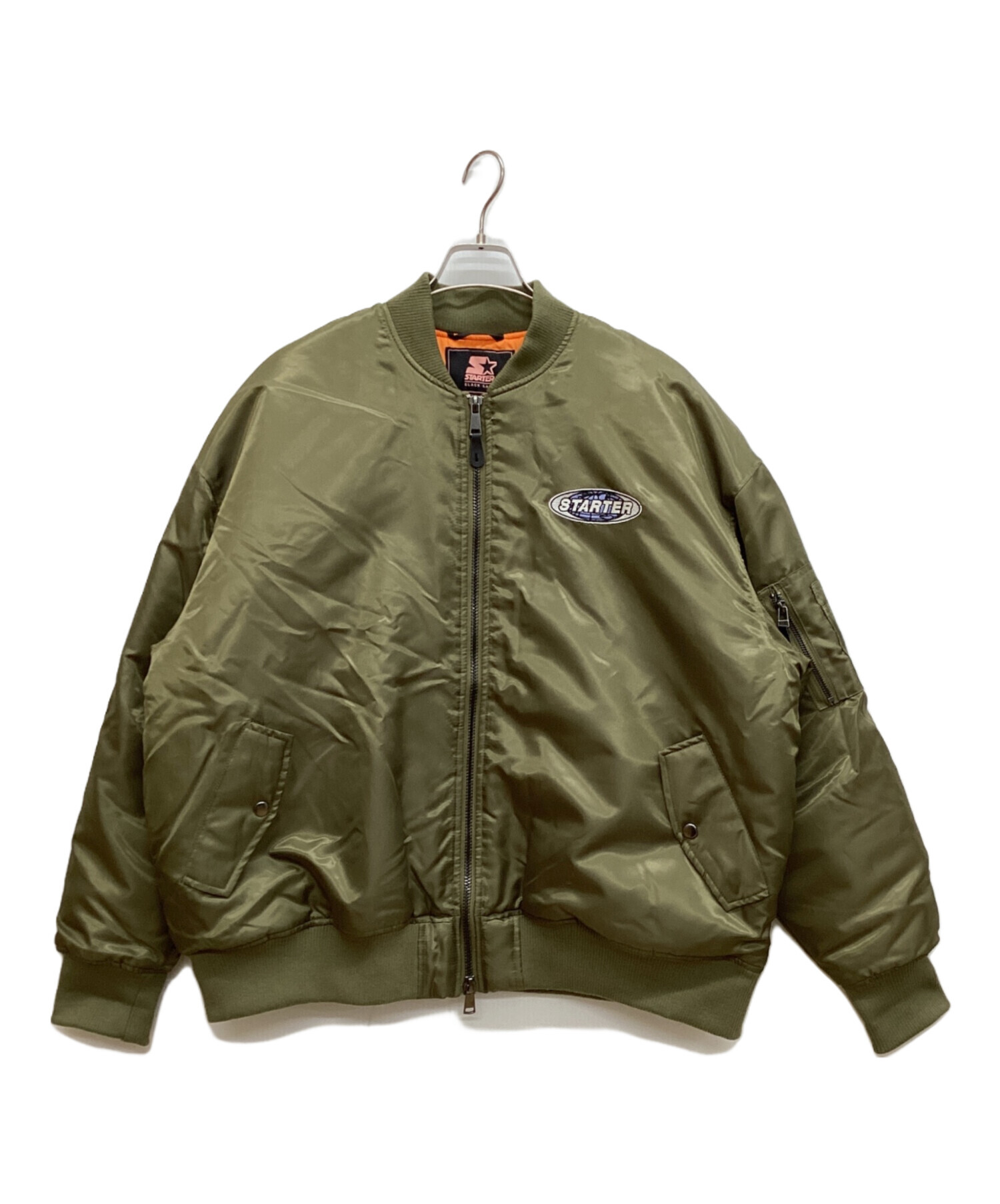 STARTER ブラック MA-1ジャケット XL 中古・古着通販】STARTER BLACK LABEL (スターターブラックレーベル