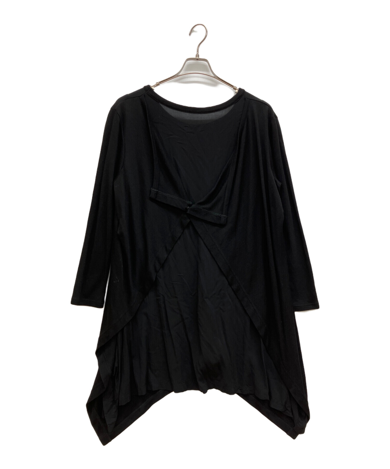 中古・古着通販】Y's (ワイズ) アシメロングワンピース ブラック