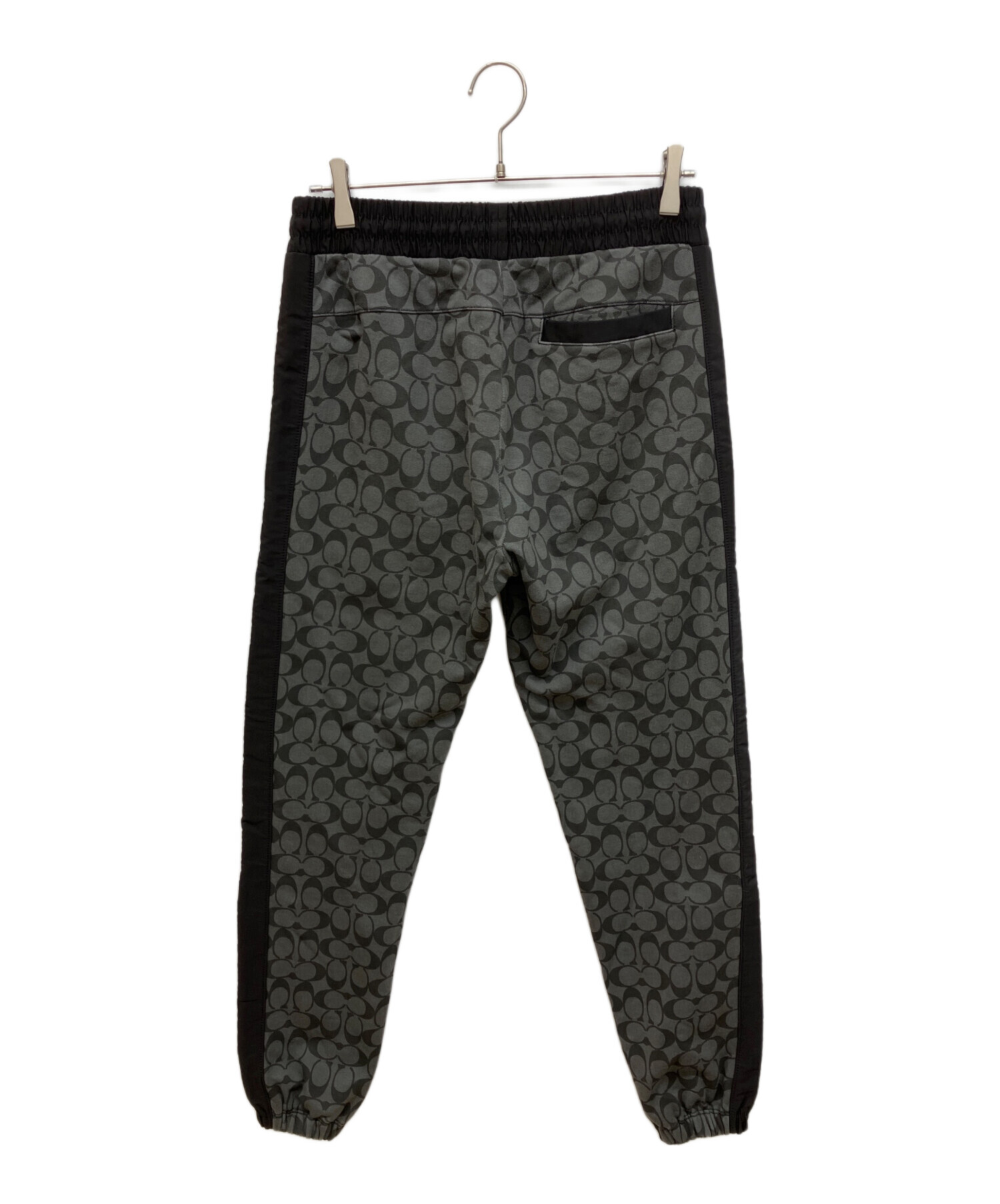 COACH ジョガーパンツBLACK 中古・古着通販】COACH (コーチ) シグネチャー ジョガーパンツ