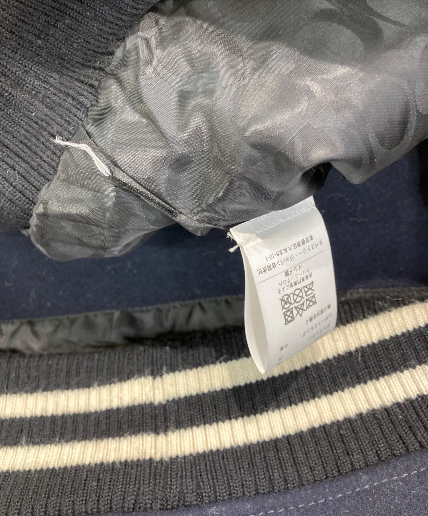 COACH スタジャン風ジャケット Mサイズ グレー/ホワイト COACH スタジャン風ジャケット Mサイズ グレー/ホワイト 楽天市場