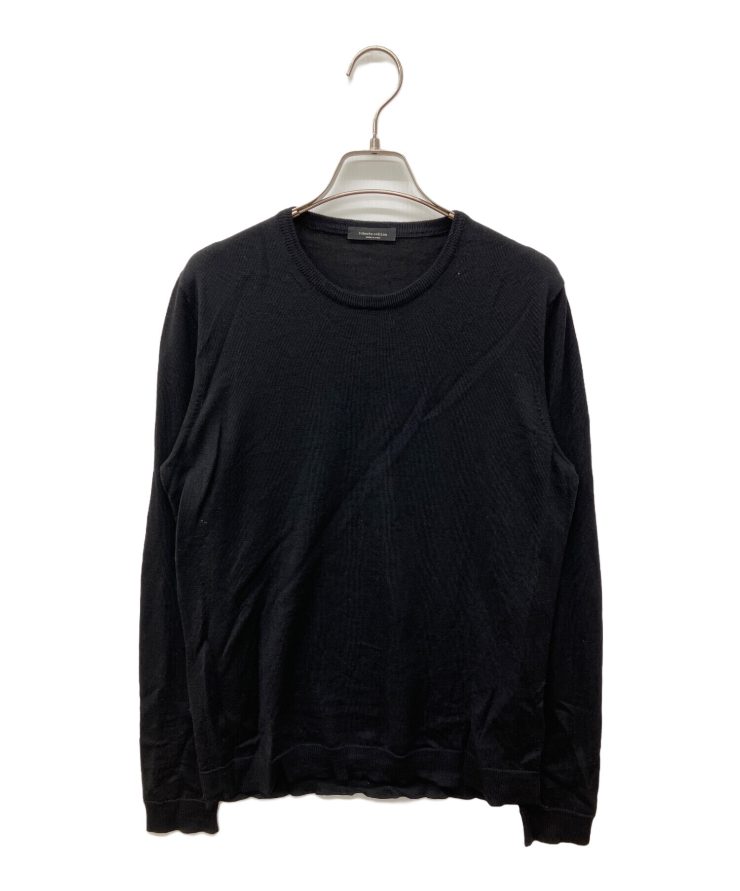 新品　Roberto Collina ニットジャケット ブラック 中古・古着通販】ROBERTO COLLINA (ロベルトコリーナ) ウールニット