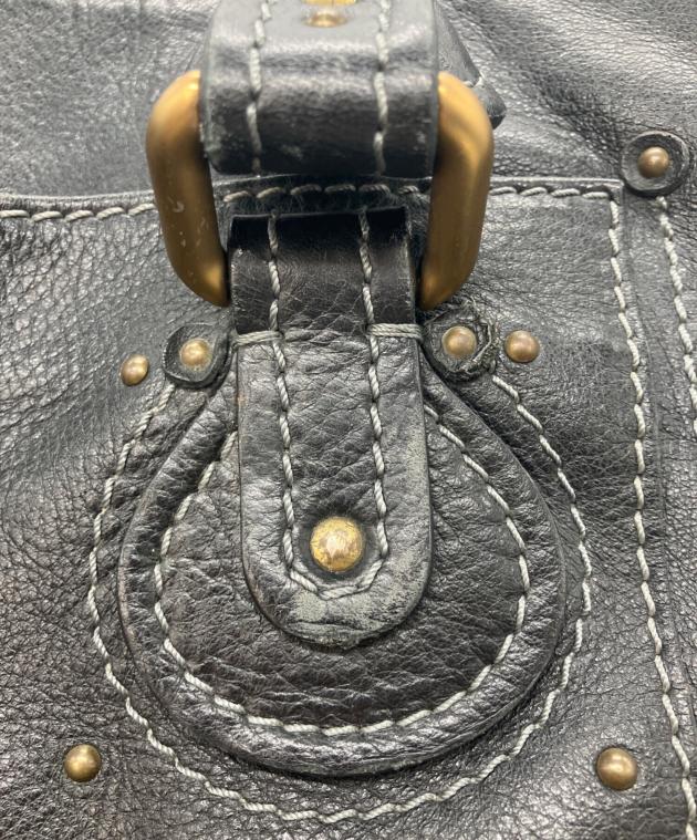Chloe パディントン レザーバッグ グレー 中古・古着通販】Chloe (クロエ) レザーパディントントートバッグ