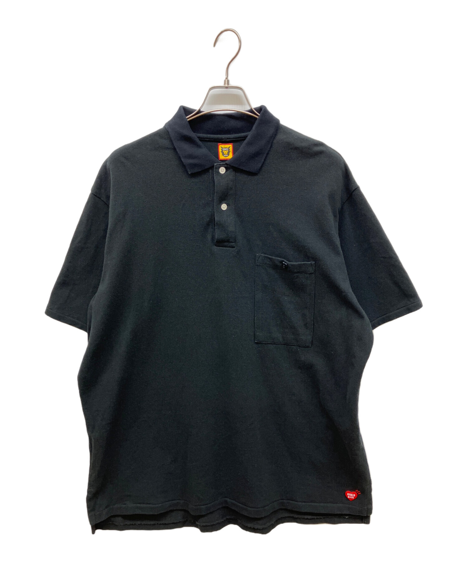 中古・古着通販】HUMAN MADE (ヒューマンメイド) ポロシャツ ブラック