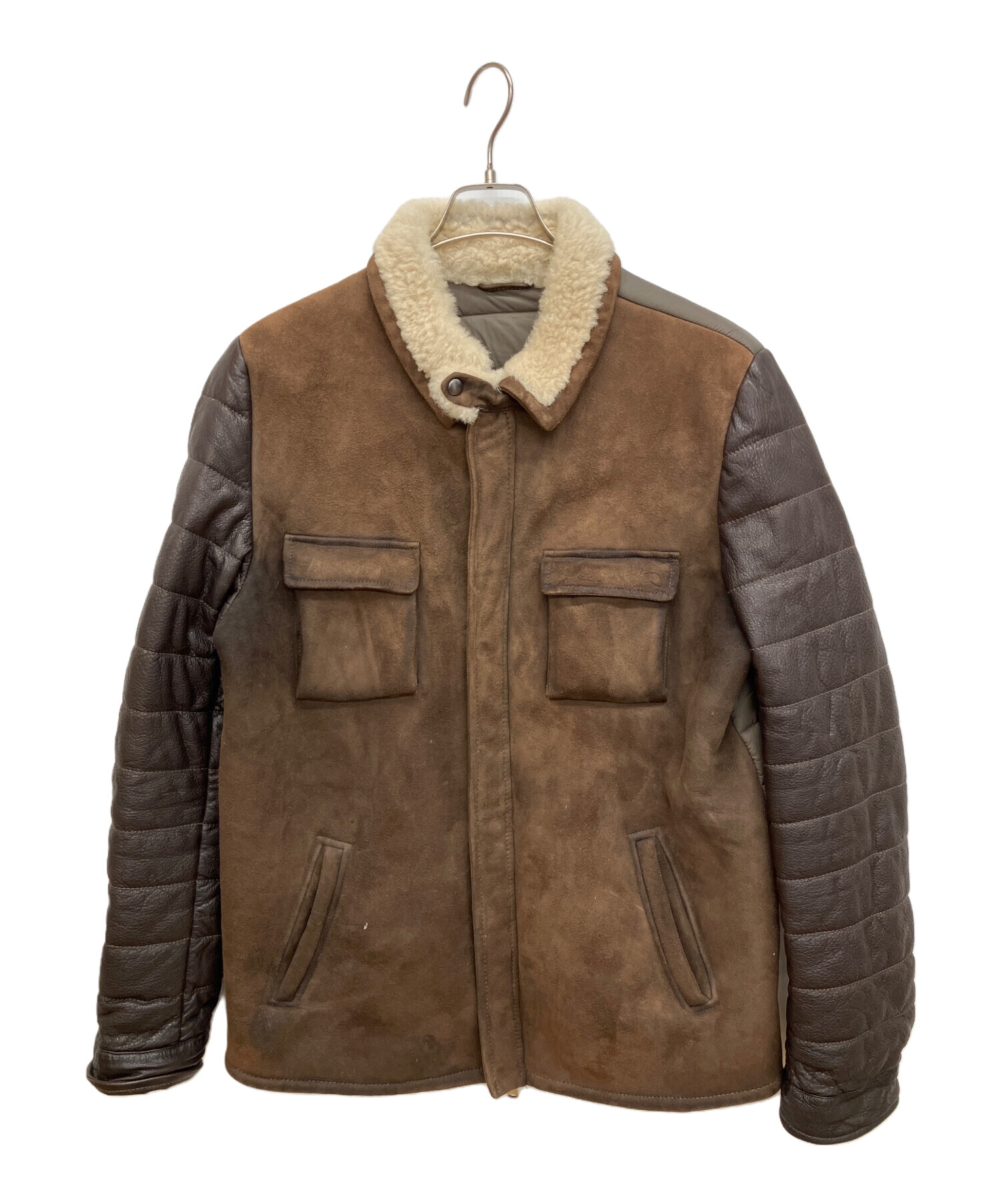 中古・古着通販】OLIVIERI (オリヴィエリ) リアルムートン切替ダウン