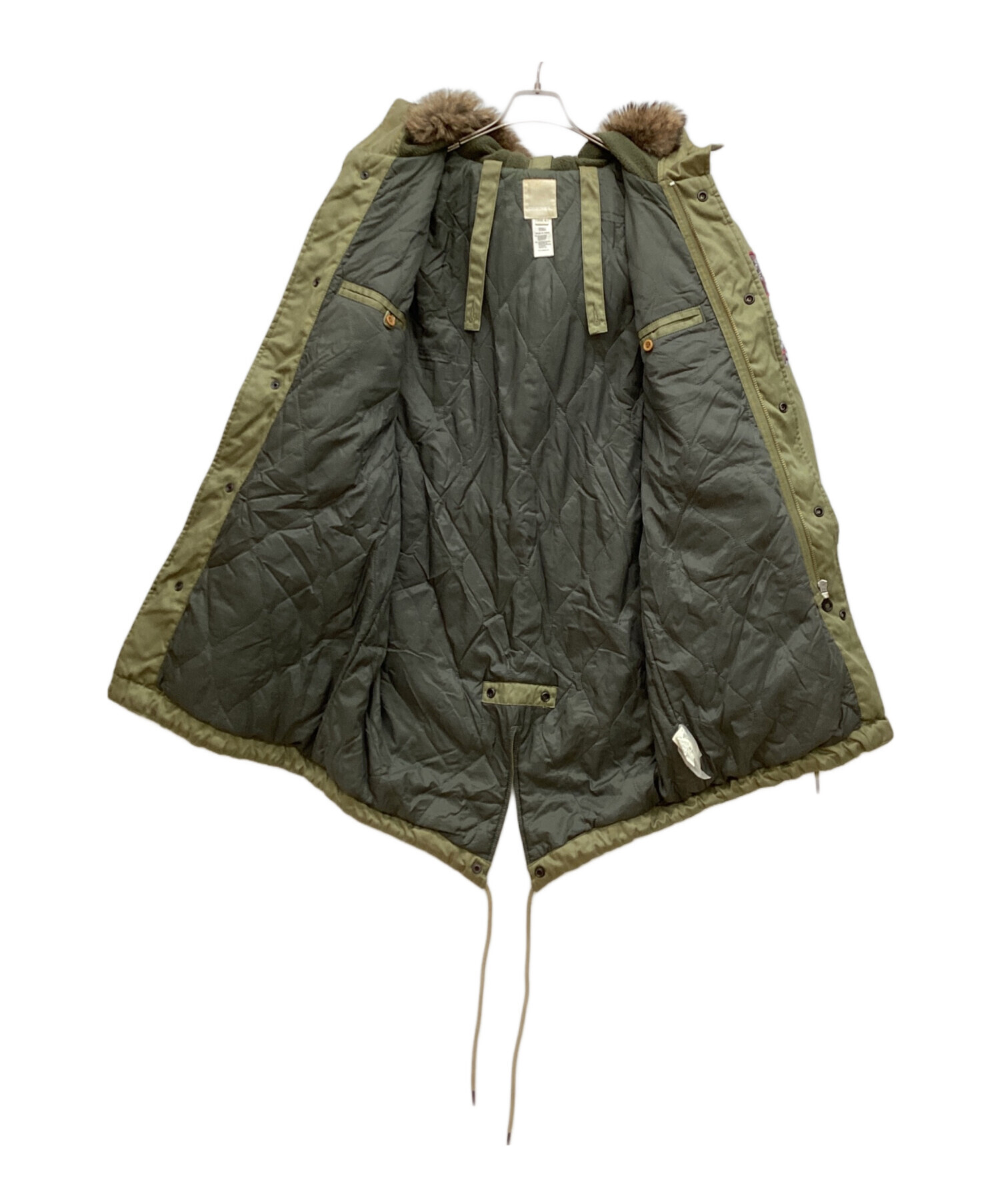 中古・古着通販】DIESEL (ディーゼル) モッズコート グリーン サイズ:L
