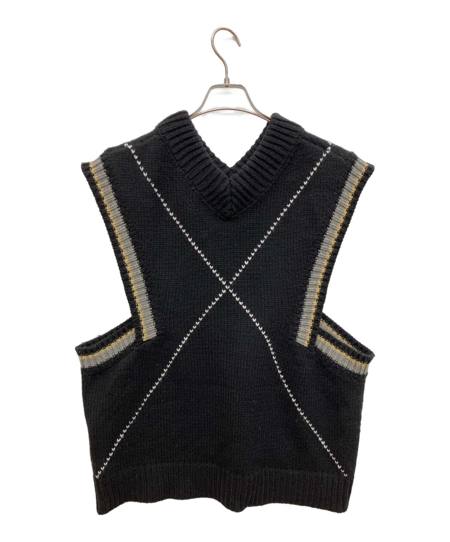中古・古着通販】kudos (クードス) HEART CROSS KNIT VEST ニット