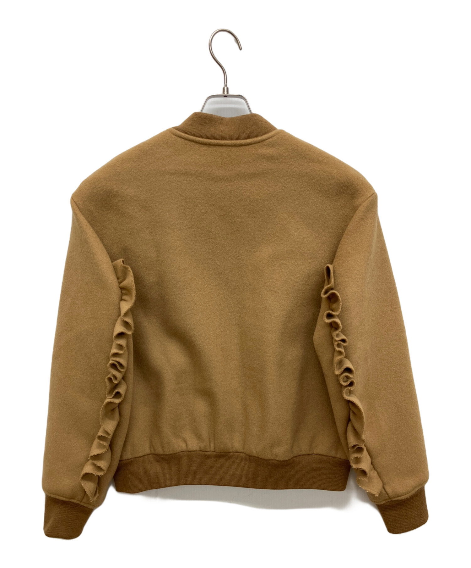 【美品】ルシェルブルー　ラッフルスリーブウールブルゾン　フリルブルゾン　ジップ 中古・古着通販】LE CIEL BLEU (ルシェルブルー) ラッフルスリーブ