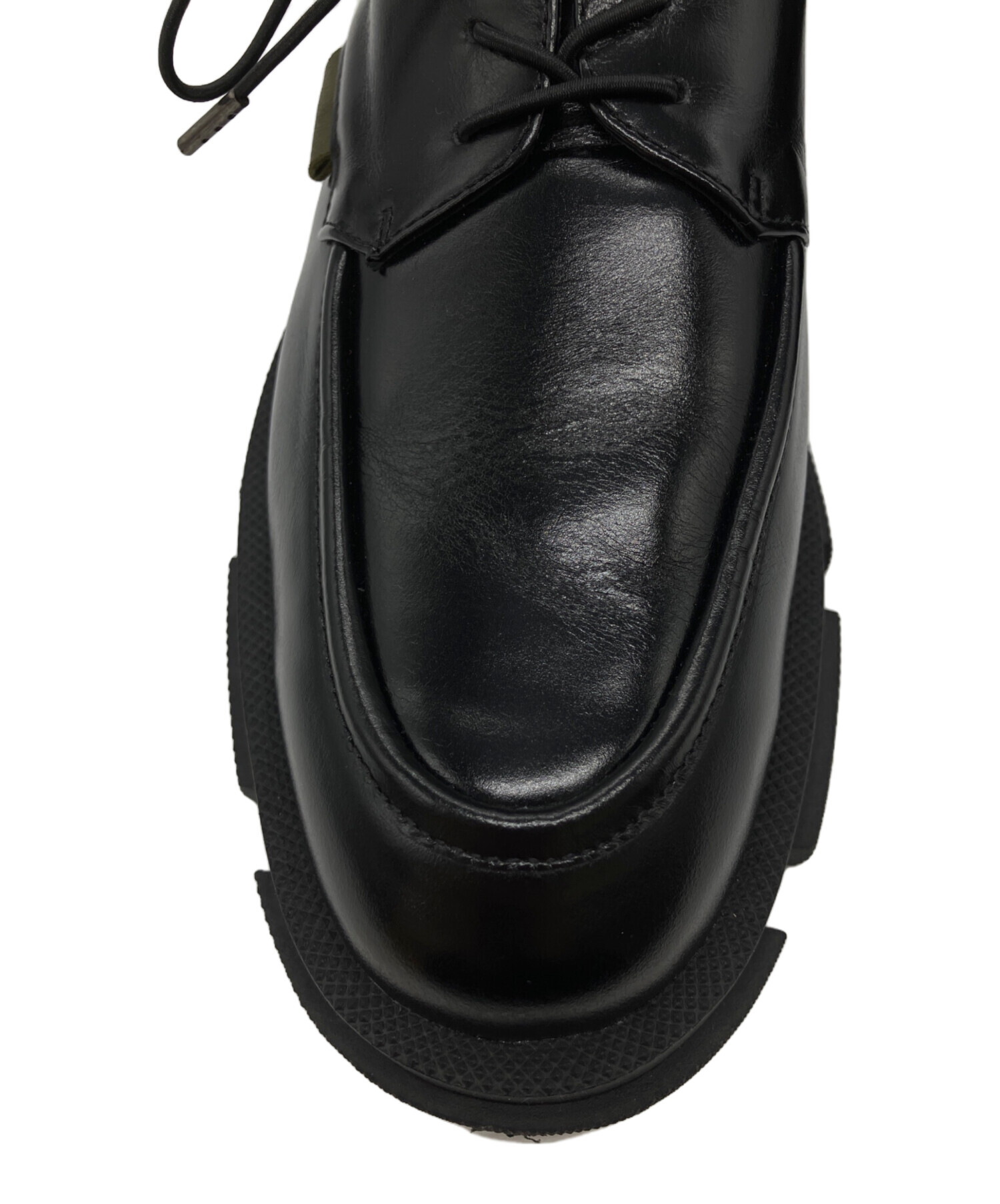 中古・古着通販】MANA (マナ) 厚底レースアップシューズ ブラック