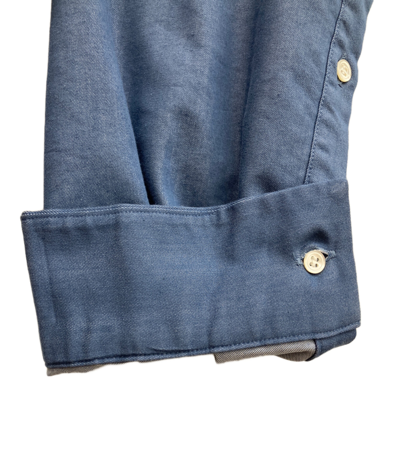 コロン様デニムシャツ 中古・古着通販】:COLON (コロン) 4oz Light Denimシャツ ノーカラー