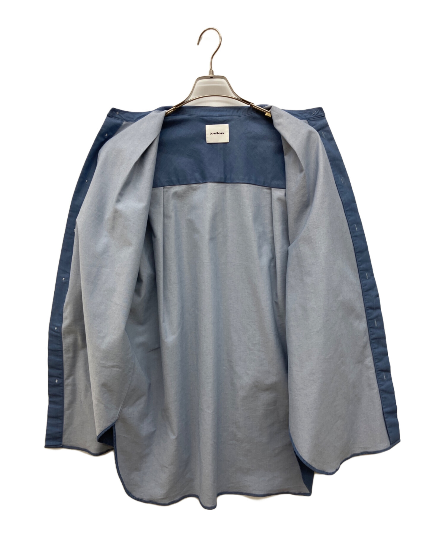 中古・古着通販】:COLON (コロン) 4oz Light Denimシャツ ノーカラー