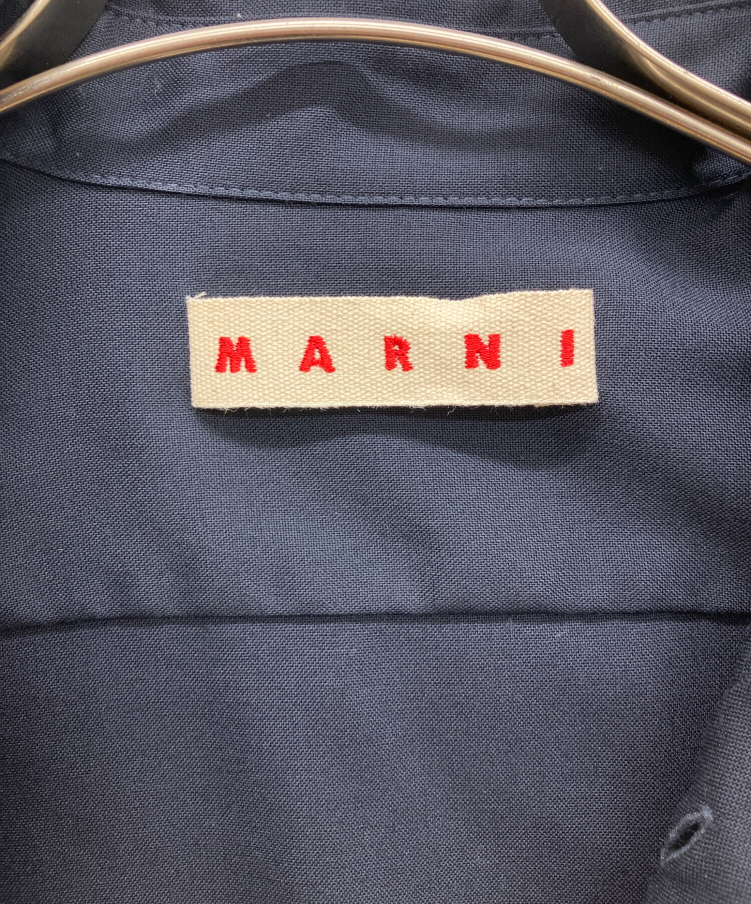 中古・古着通販】MARNI (マルニ) ウールトロピカルシャツ ネイビー
