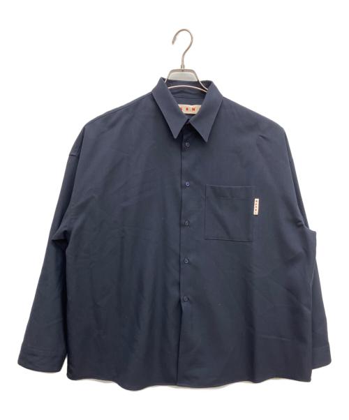 中古・古着通販】MARNI (マルニ) ウールトロピカルシャツ ネイビー