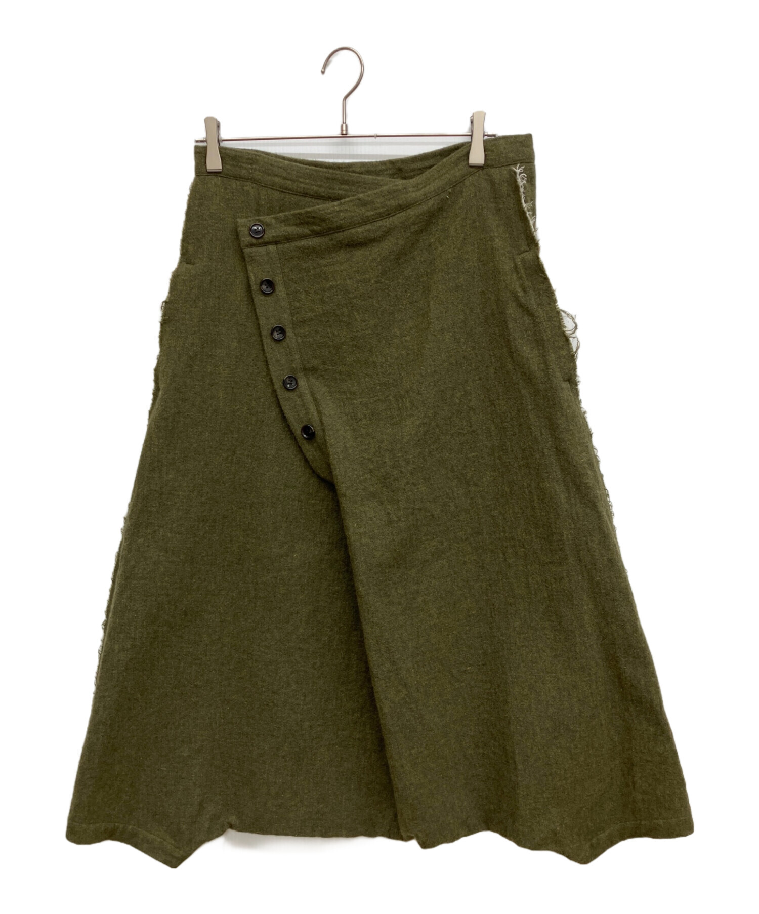 中古・古着通販】Y's (ワイズ) 変形ウールサルエルパンツ グリーン