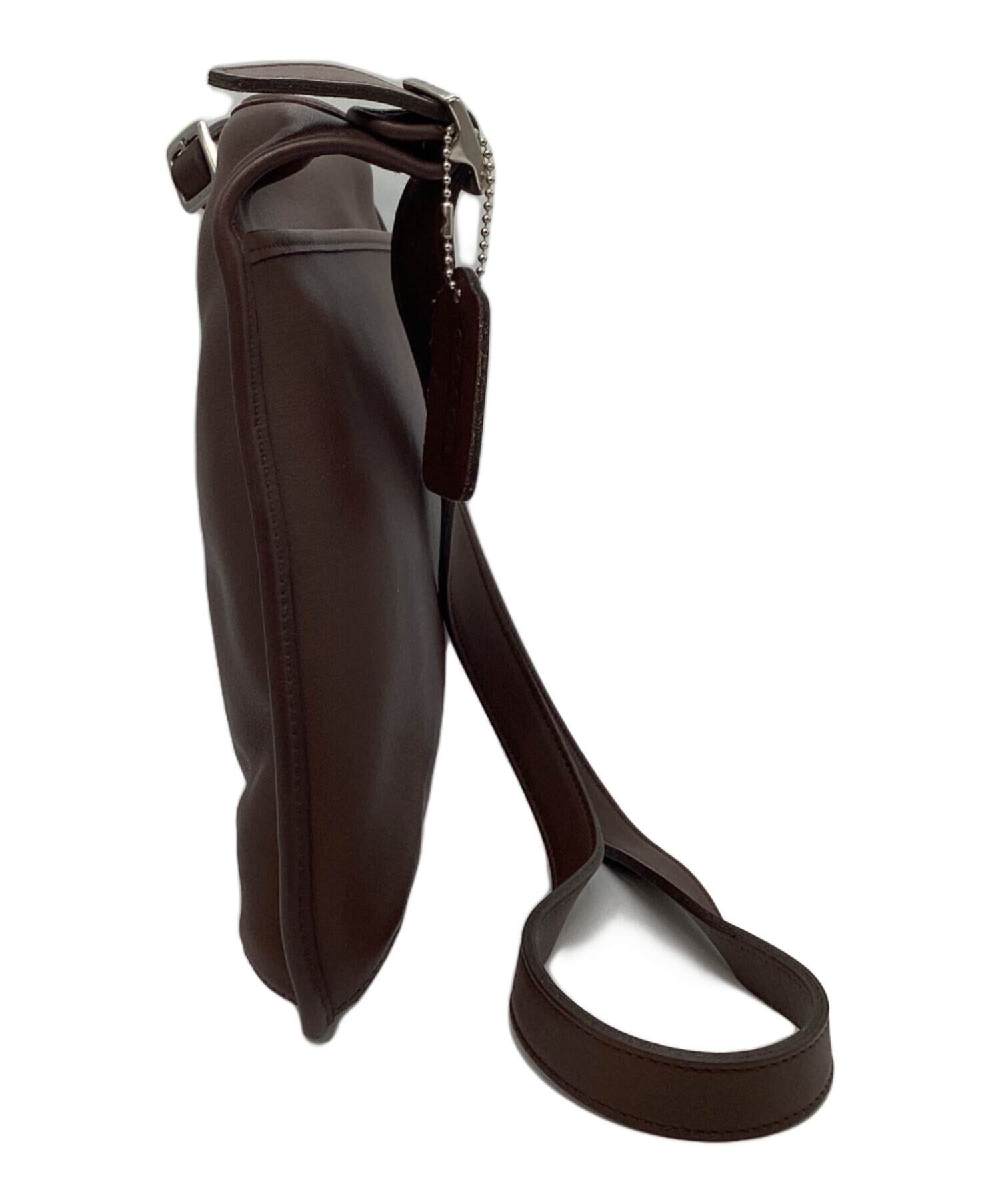 中古・古着通販】COACH (コーチ) レザーショルダーバッグ ブラウン