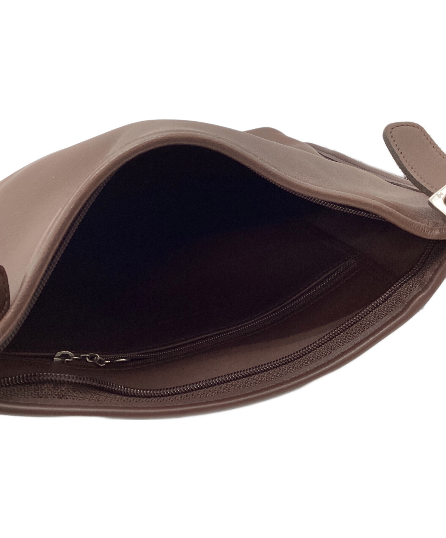 中古・古着通販】COACH (コーチ) レザーショルダーバッグ ブラウン