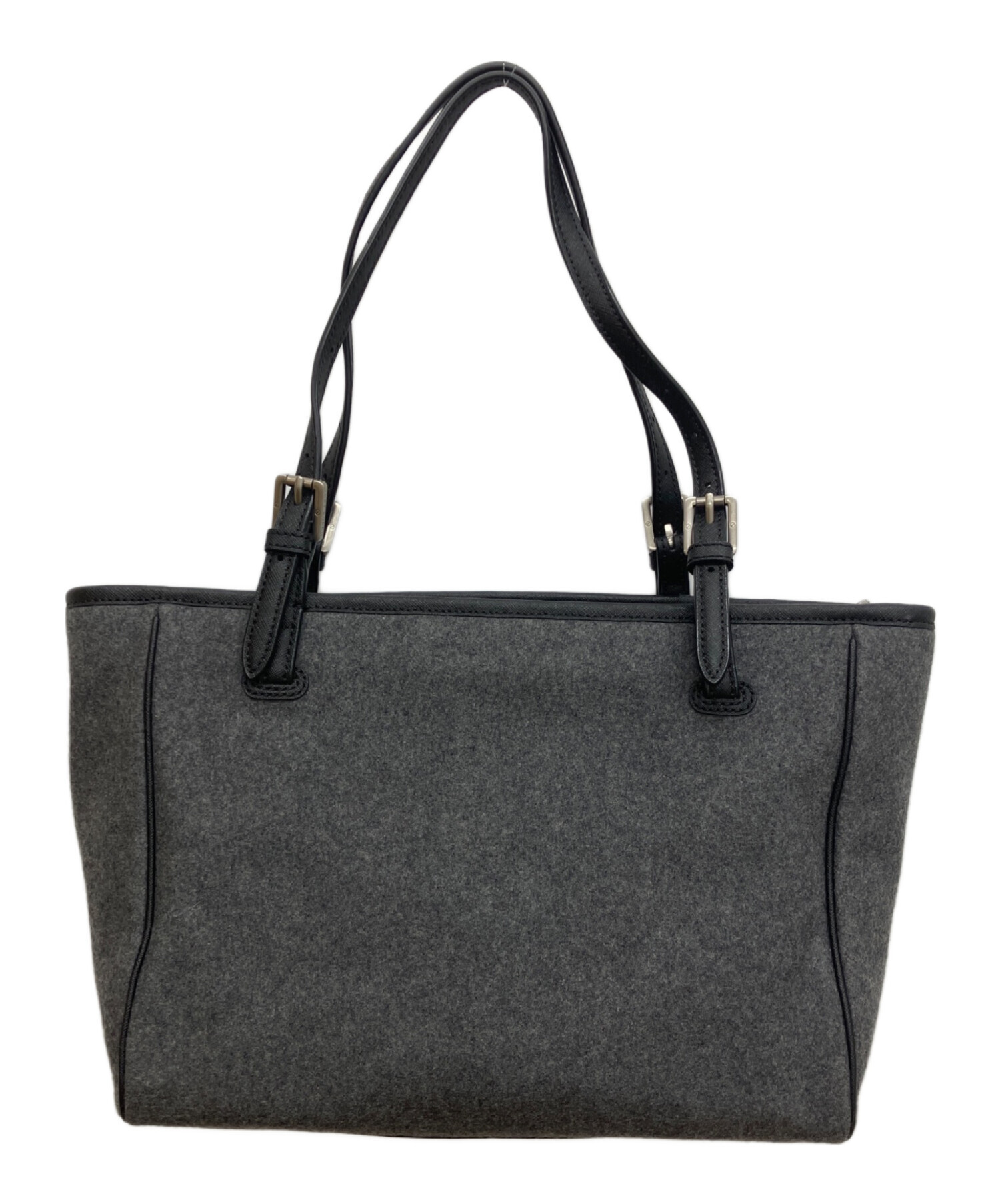 Tory Burch トリーバーチグレー レザートートバッグ