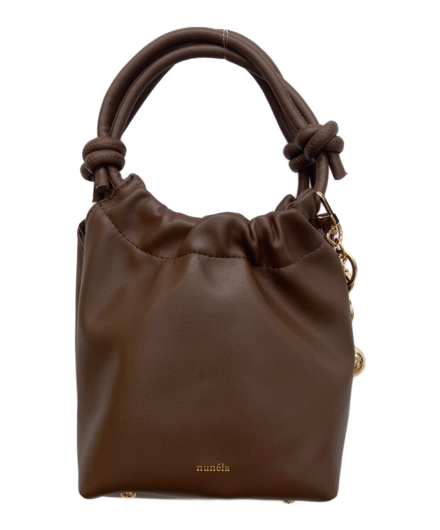 中古・古着通販】NUNELA (ヌネラ) デザインハンドバッグ ブラウン