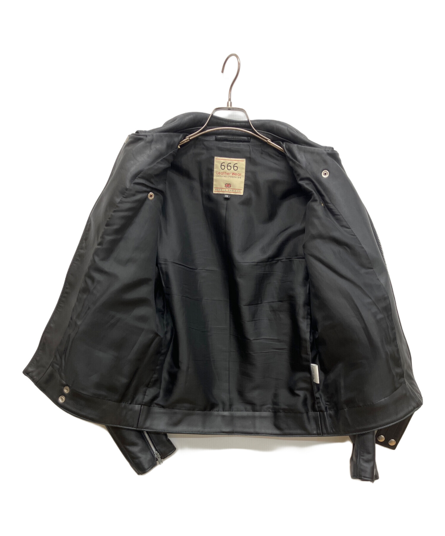 JIMSINN ダブルライダース ブラック 36 JIMSINNジムズイン レザーダブルライダースジャケット黒ブラック本革