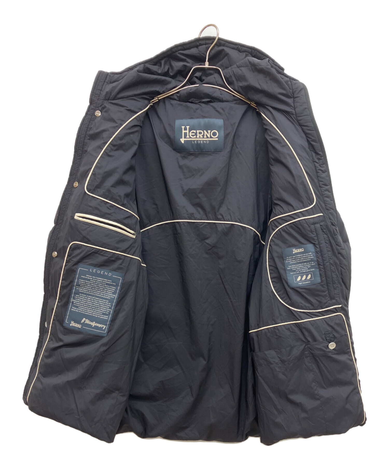 中古・古着通販】HERNO (ヘルノ) ダッフルダウンジャケット ブラック 