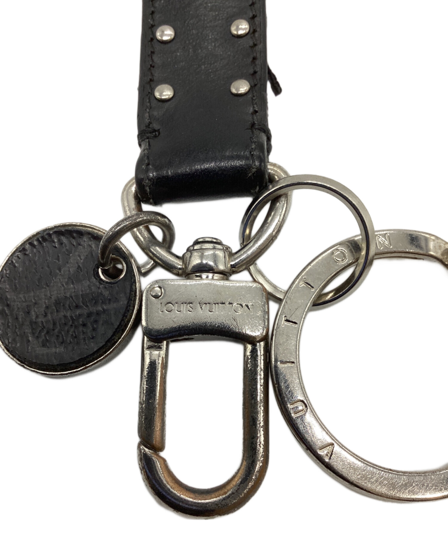 中古・古着通販】LOUIS VUITTON (ルイ ヴィトン) キーリング ブラック