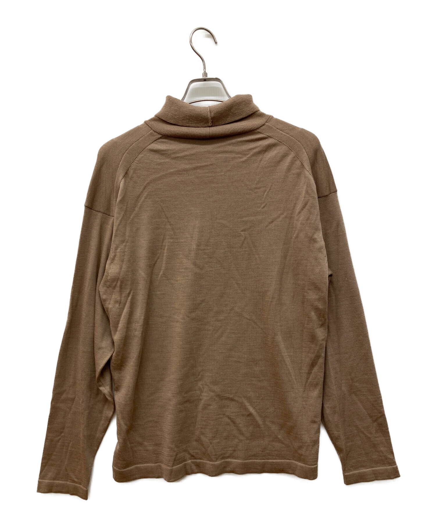AURALEE ブラウン ニットセーター クルーネック　サイズ4 中古・古着通販】AURALEE (オーラリー) SUPER FINE WOOL KNIT TURTLE