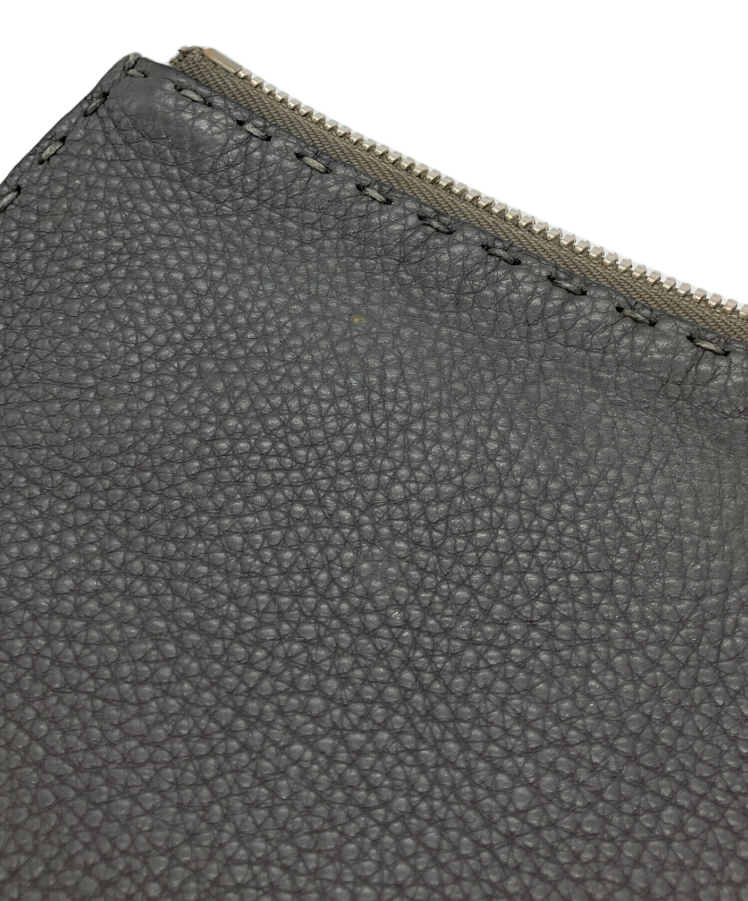 【早い者勝ち】FENDI クラッチバッグ　グレー　レザー　セレリア 中古・古着通販】FENDI (フェンディ) セレリア クラッチバッグ