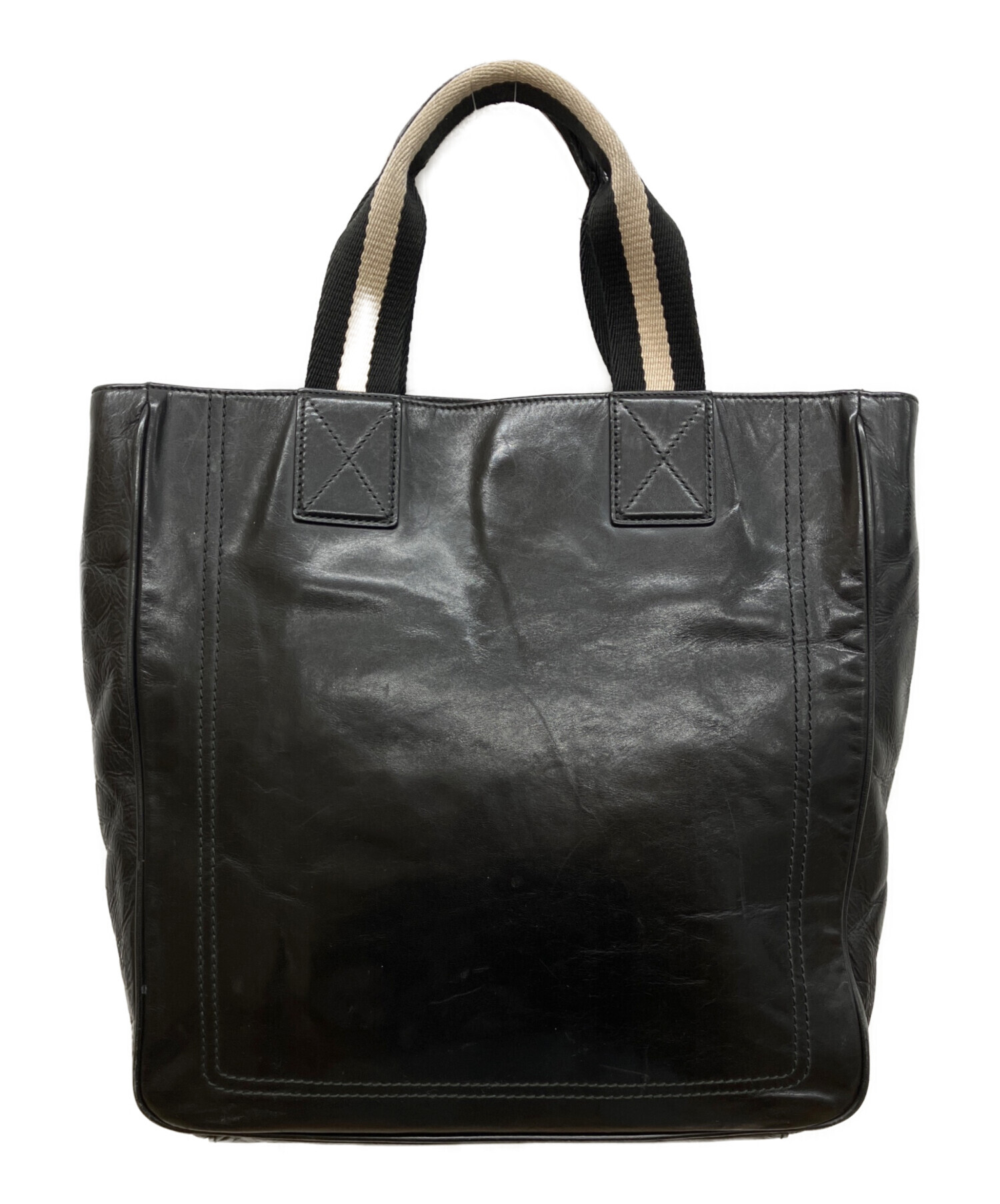 中古・古着通販】BALLY (バリー) レザーハンドバッグ ブラック