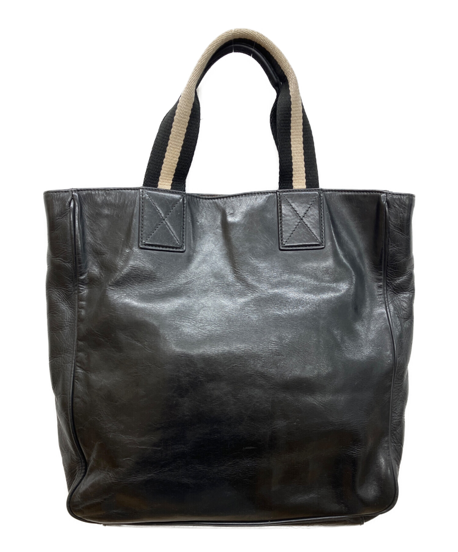 BALLY レザーサンダル ブラック 黒 古着屋 vintage バリー 中古・古着通販】BALLY (バリー) レザーハンドバッグ ブラック