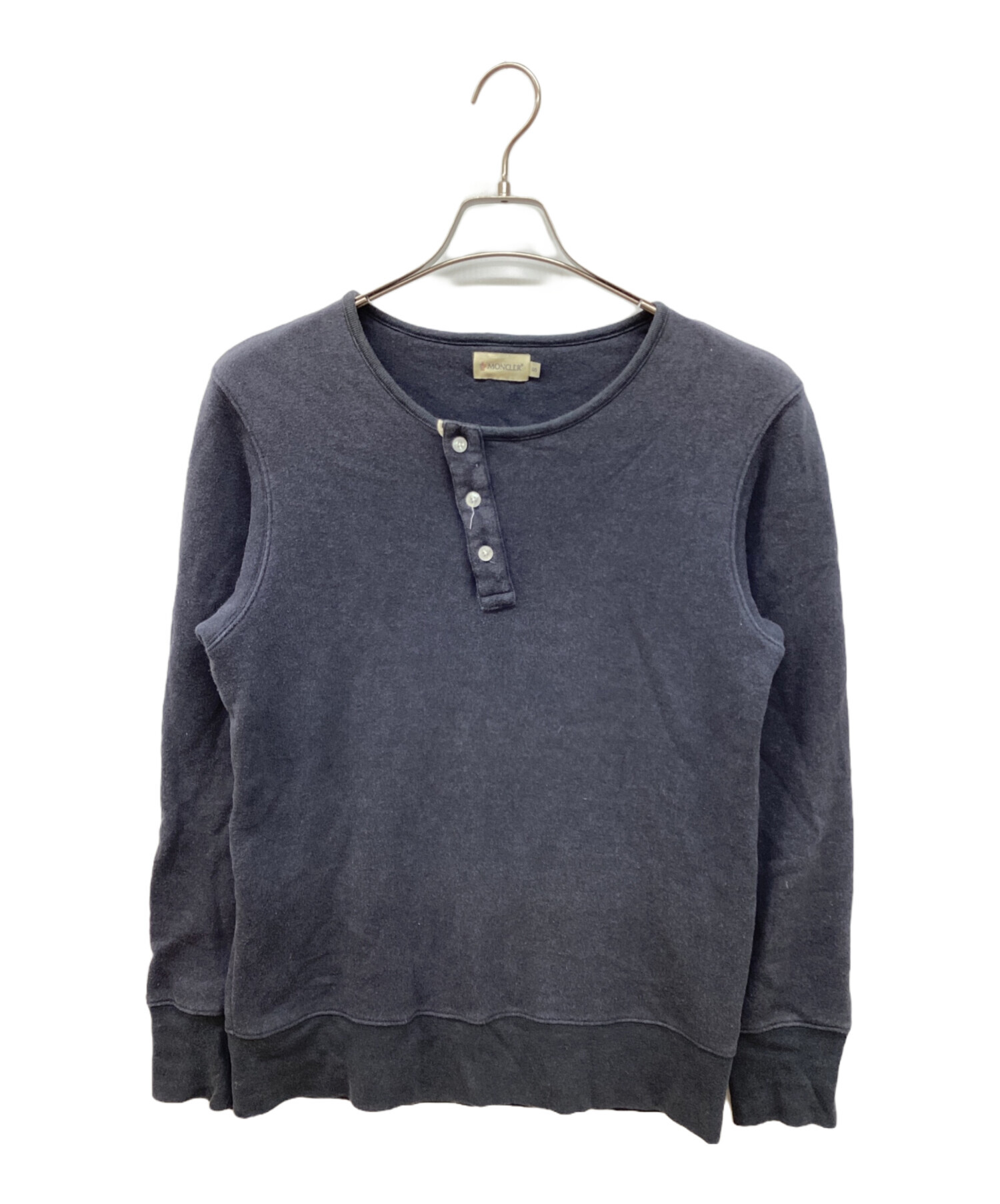 MONCLER グレー クルーネック トレーナー 中古・古着通販】MONCLER (モンクレール) ヘンリーネックスウェット