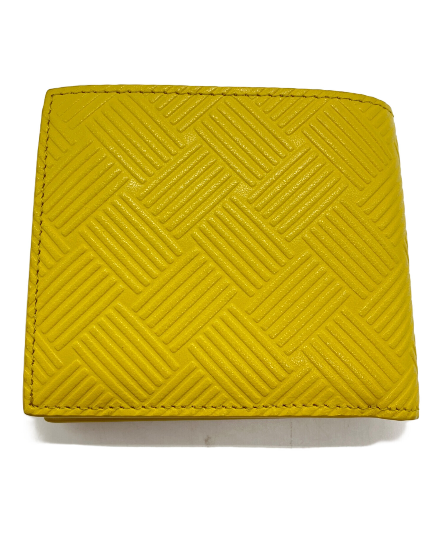 BOTTEGA VENETA 二つ折り財布（イエロー） 中古・古着通販】BOTTEGA VENETA (ボッテガベネタ) デボスイントレ