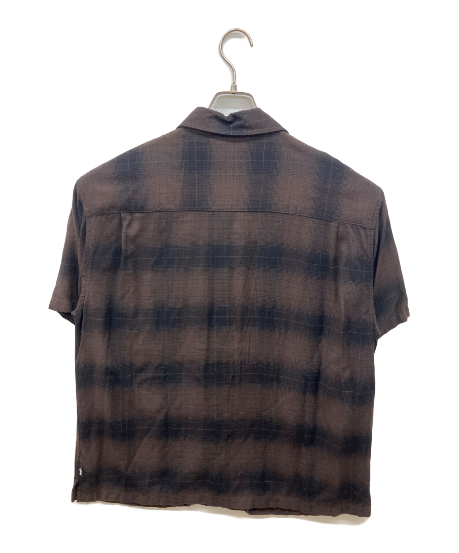 『stussy』 Boxy Shadow Plaid shirt ブラウン　M 中古・古着通販】stussy (ステューシー) Boxy Shadow Plaid Shirt