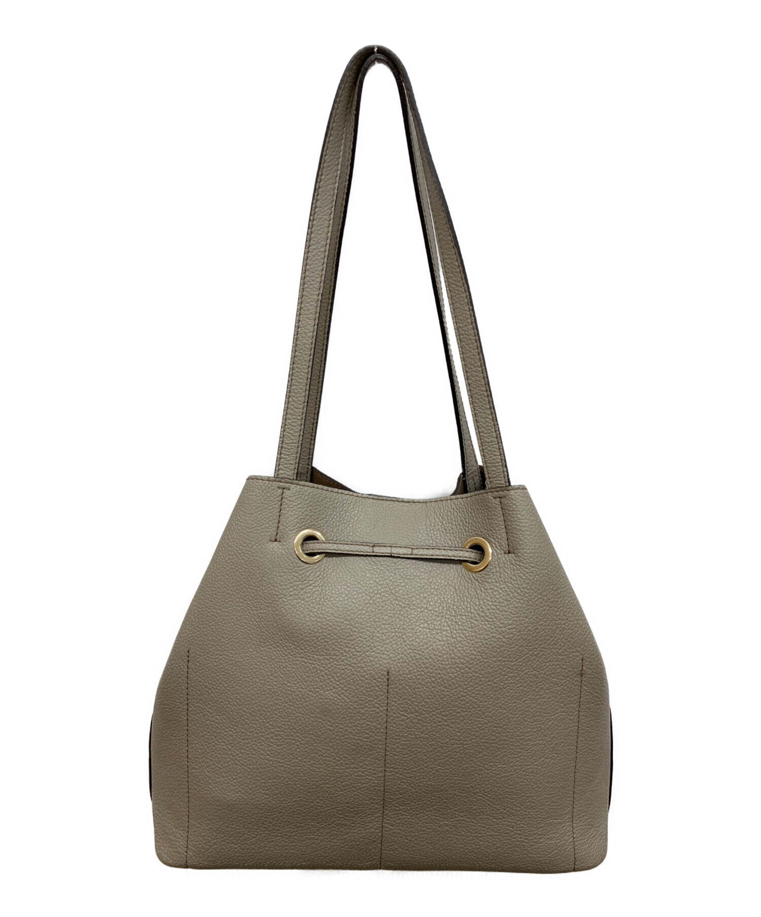 中古・古着通販】FURLA (フルラ) 巾着型ショルダーバッグ グレー