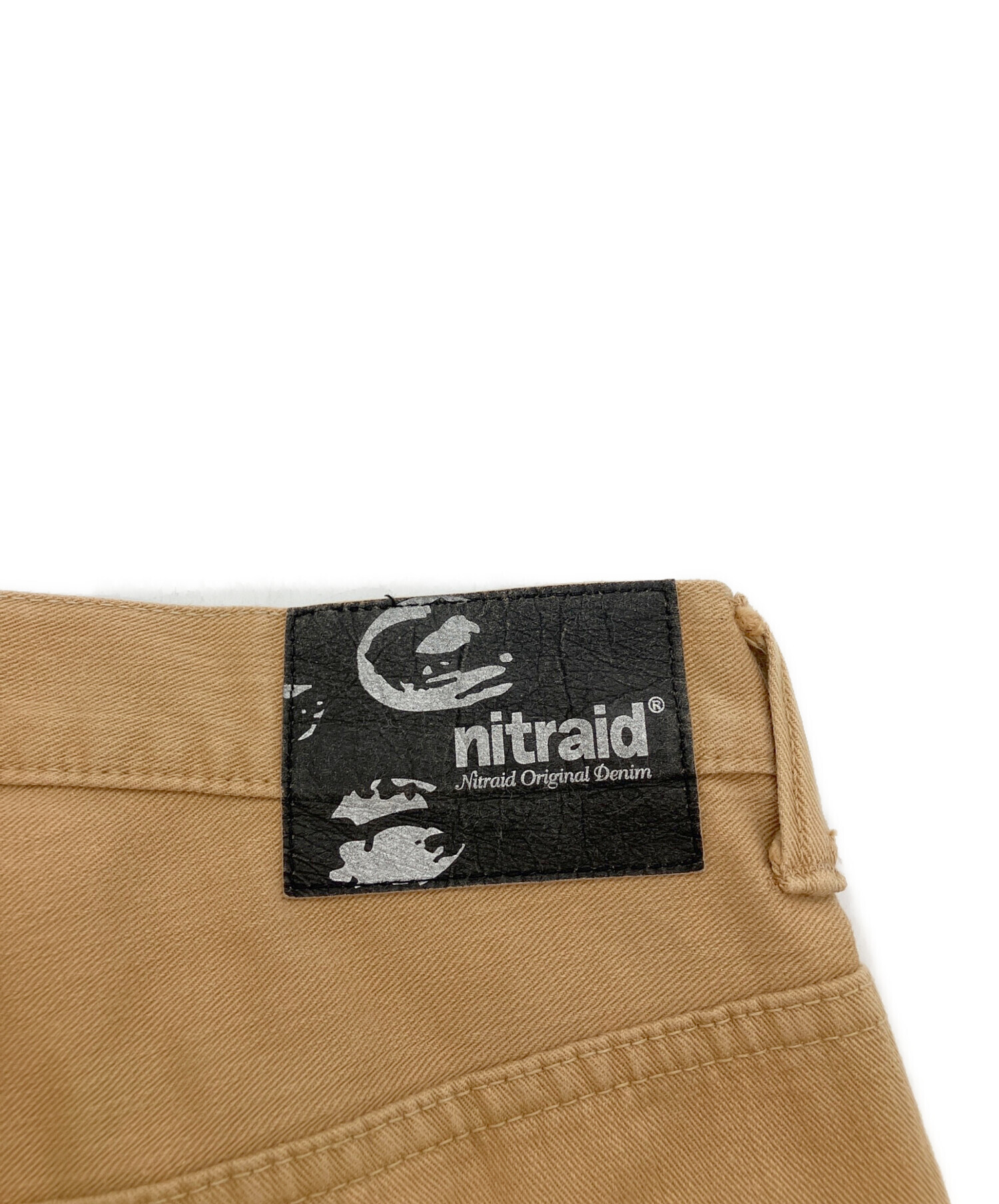 中古・古着通販】nitraid (ナイトレイド) デニムパンツ ベージュ