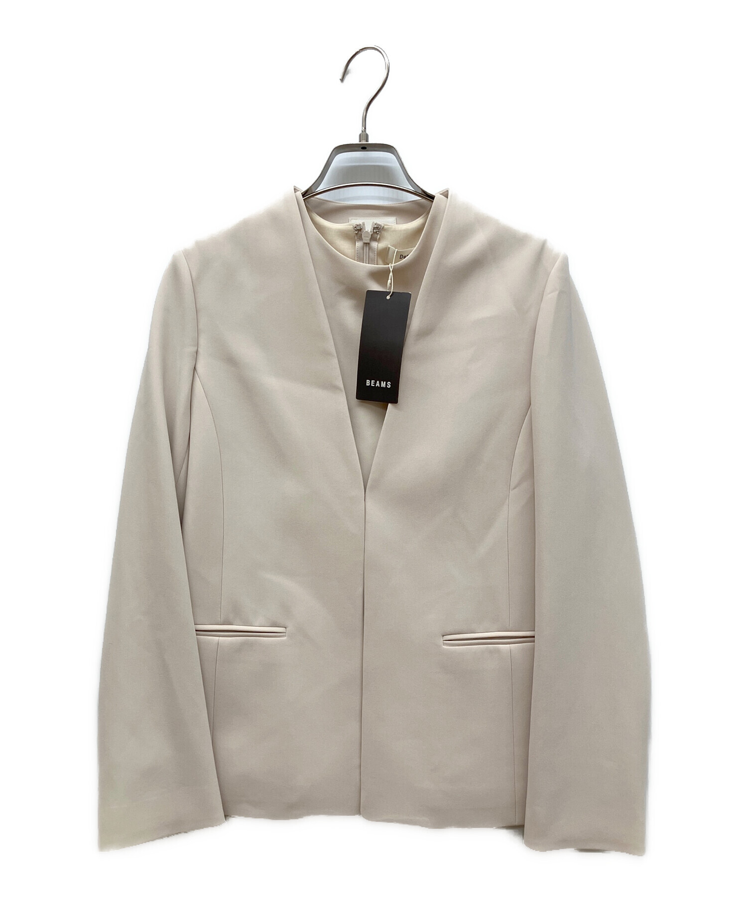 Demi-Luxe BEAMS」 ノーカラーコート 36 ベージュ レディース Demi 