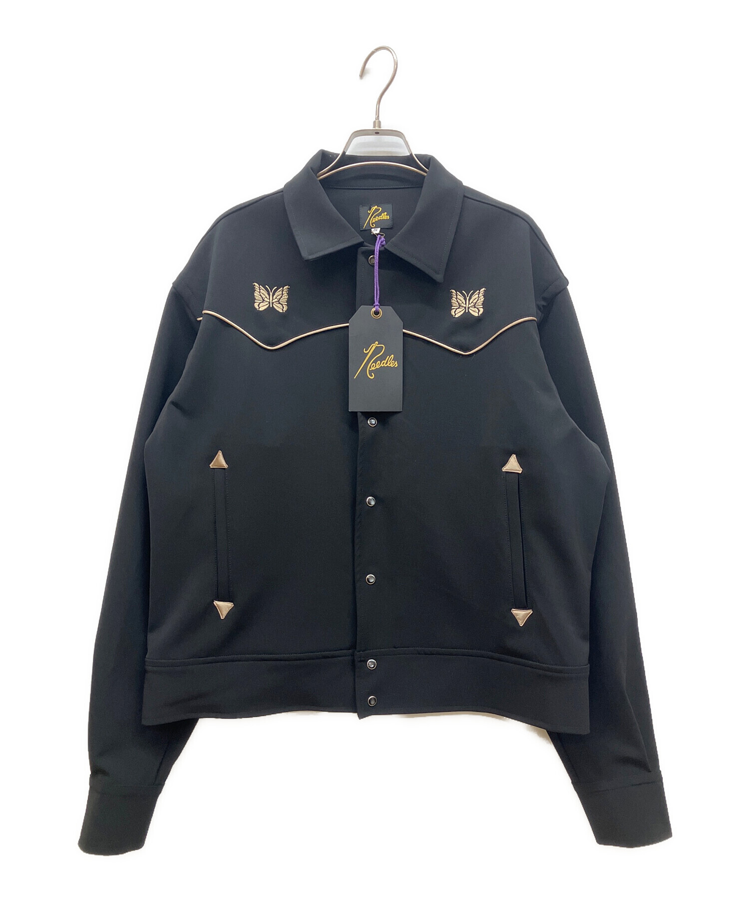 needles cowboy jacket 蝶の刺繍 ブラック 中古・古着通販】Needles (ニードルズ) Piping Cowboy Jacket - Poly