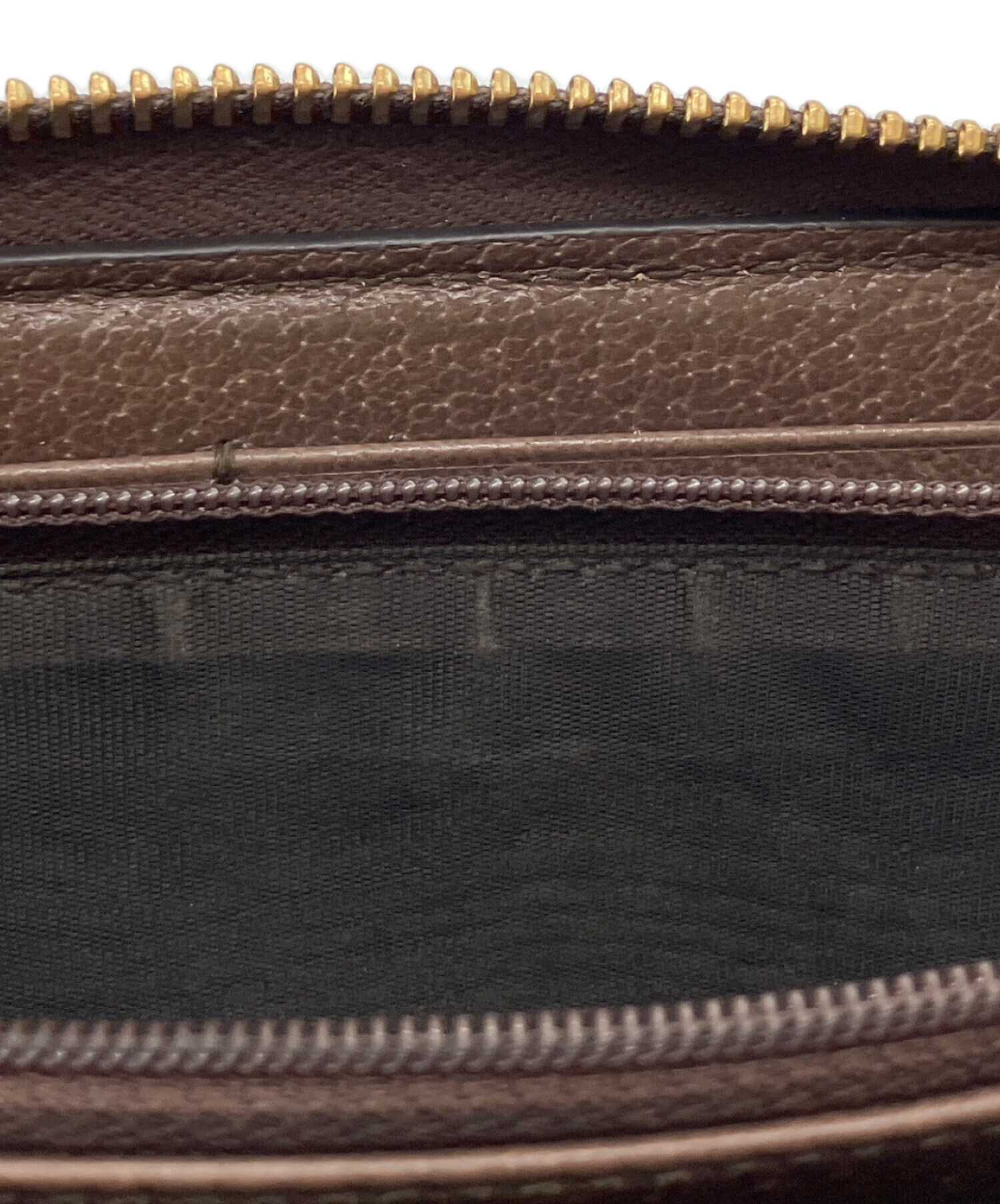 GUCCI グッチ バッグ オフィディア ジップアラウンドウォレット ベージュ/ダークブラウン　2143700211289【208】 ｻｲﾌ･小物 838484 長財布
 コーティングキャンバス /レザー  ブラウン ユニセックス【中古】 オフィディア〕ジップアラウンドウォレット ・ベージュ＆ブラウン GG
