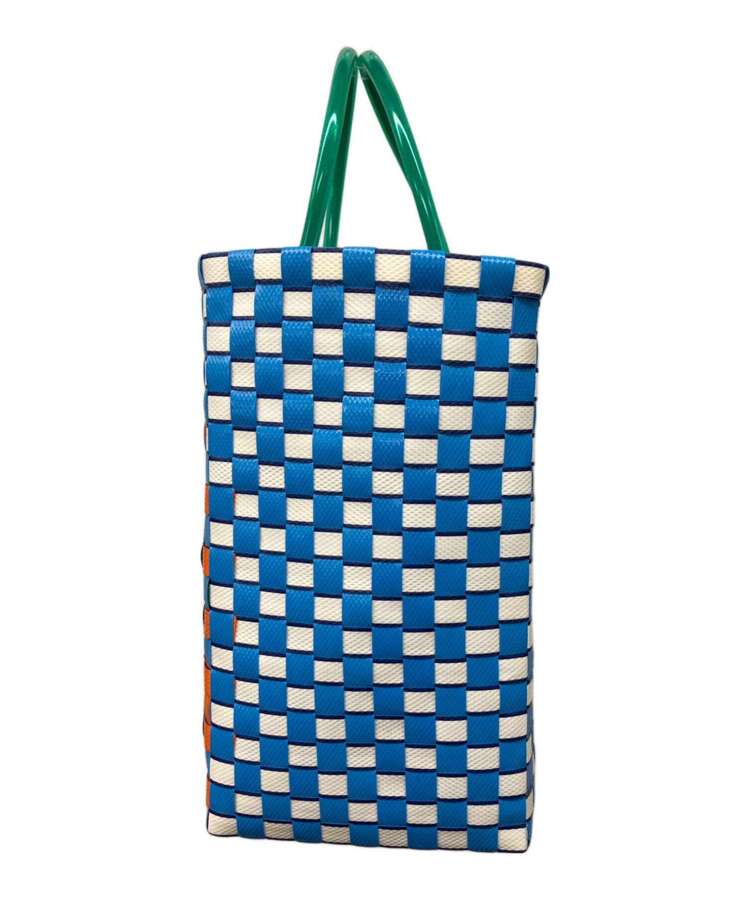 中古・古着通販】MARNI (マルニ) フラワーバスケットバッグ ブルー