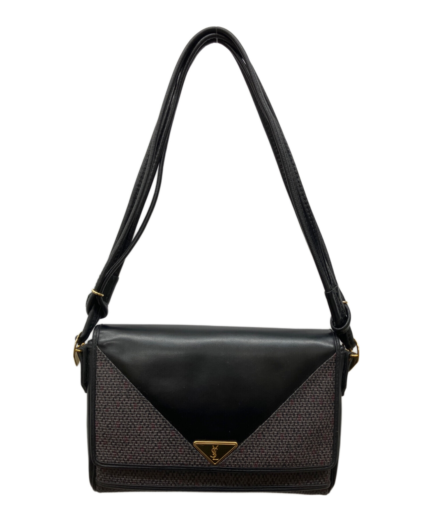 AINT AURENT オブリーク レザー ショルダーバッグ 中古品~~~ 中古・古着通販】Yves Saint Laurent (イヴサンローラン) ショルダー