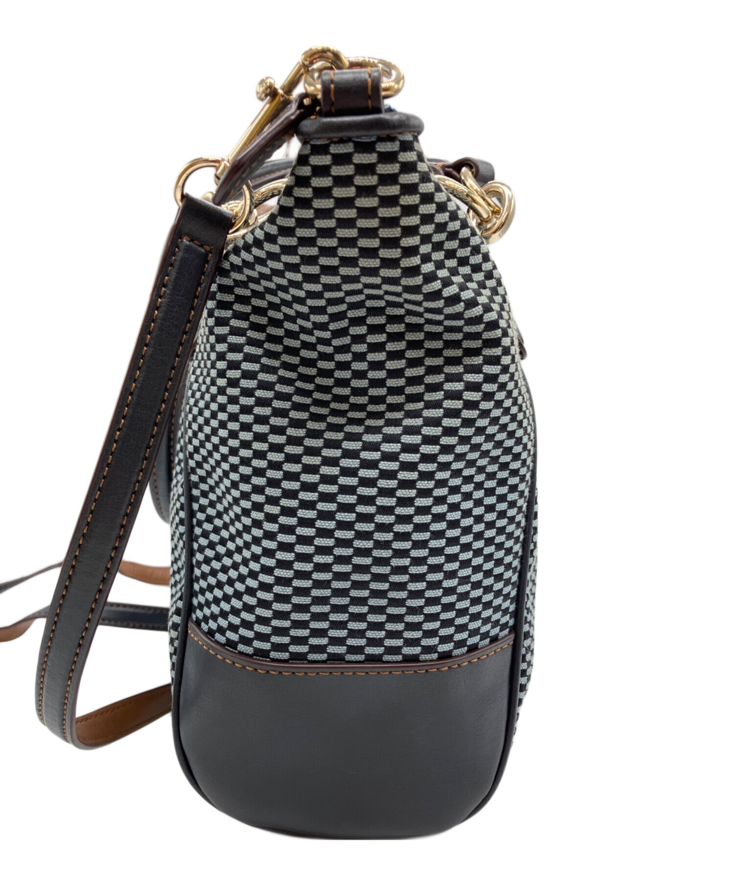 COACH 2way バッグ 中古・古着通販】COACH (コーチ) 2WAYショルダーバッグ ネイビー