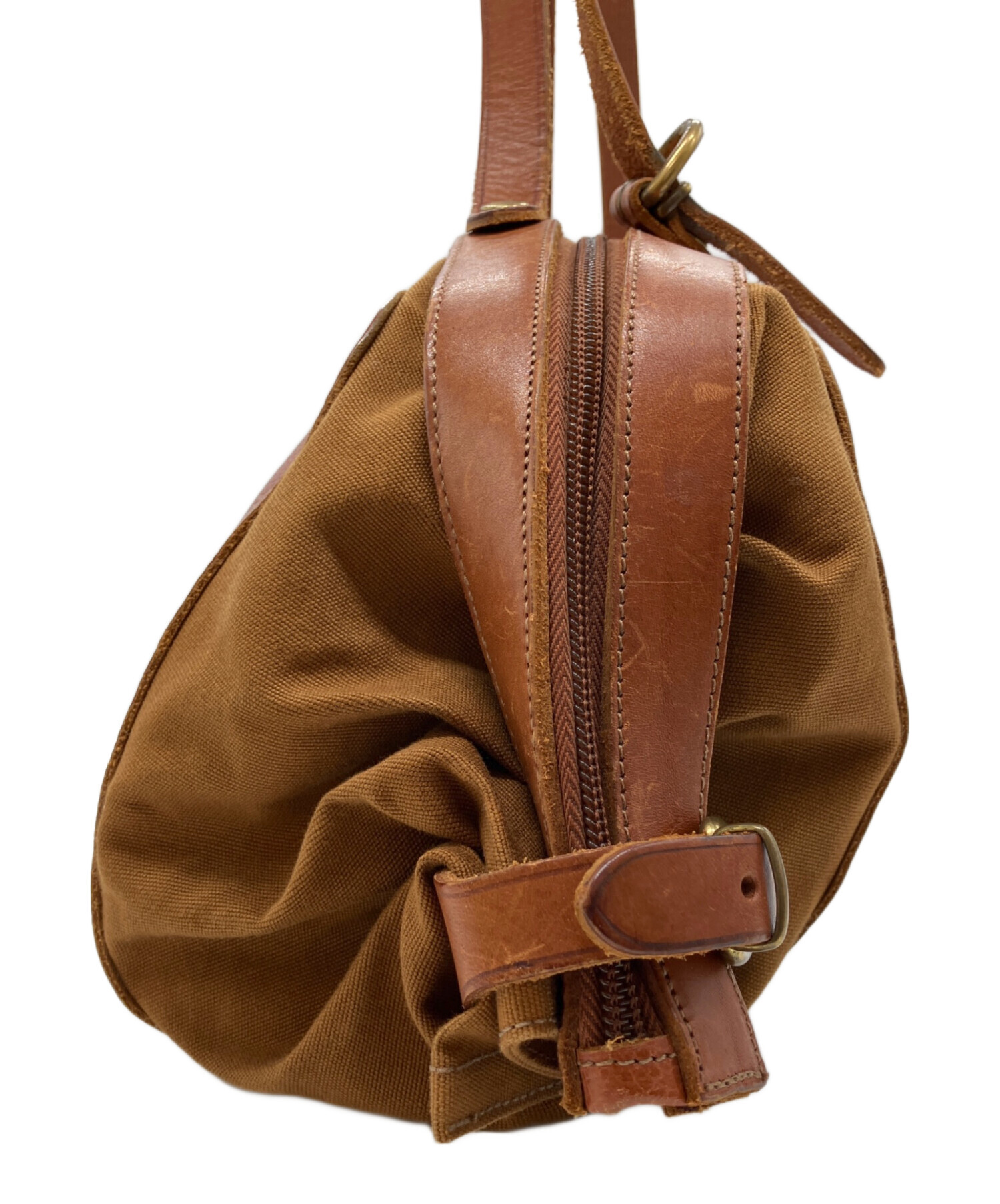 中古・古着通販】IL BISONTE (イル ビゾンテ) レザーキャンバストート