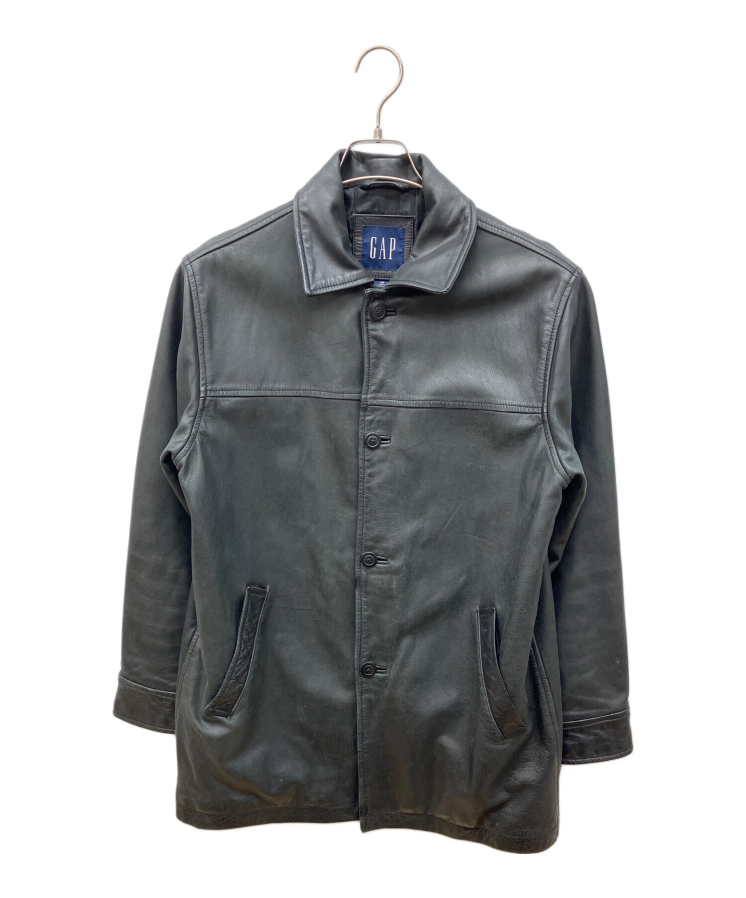 古着 中古・古着通販】GAP (ギャップ) 00's レザーコート ブラック サイズ
