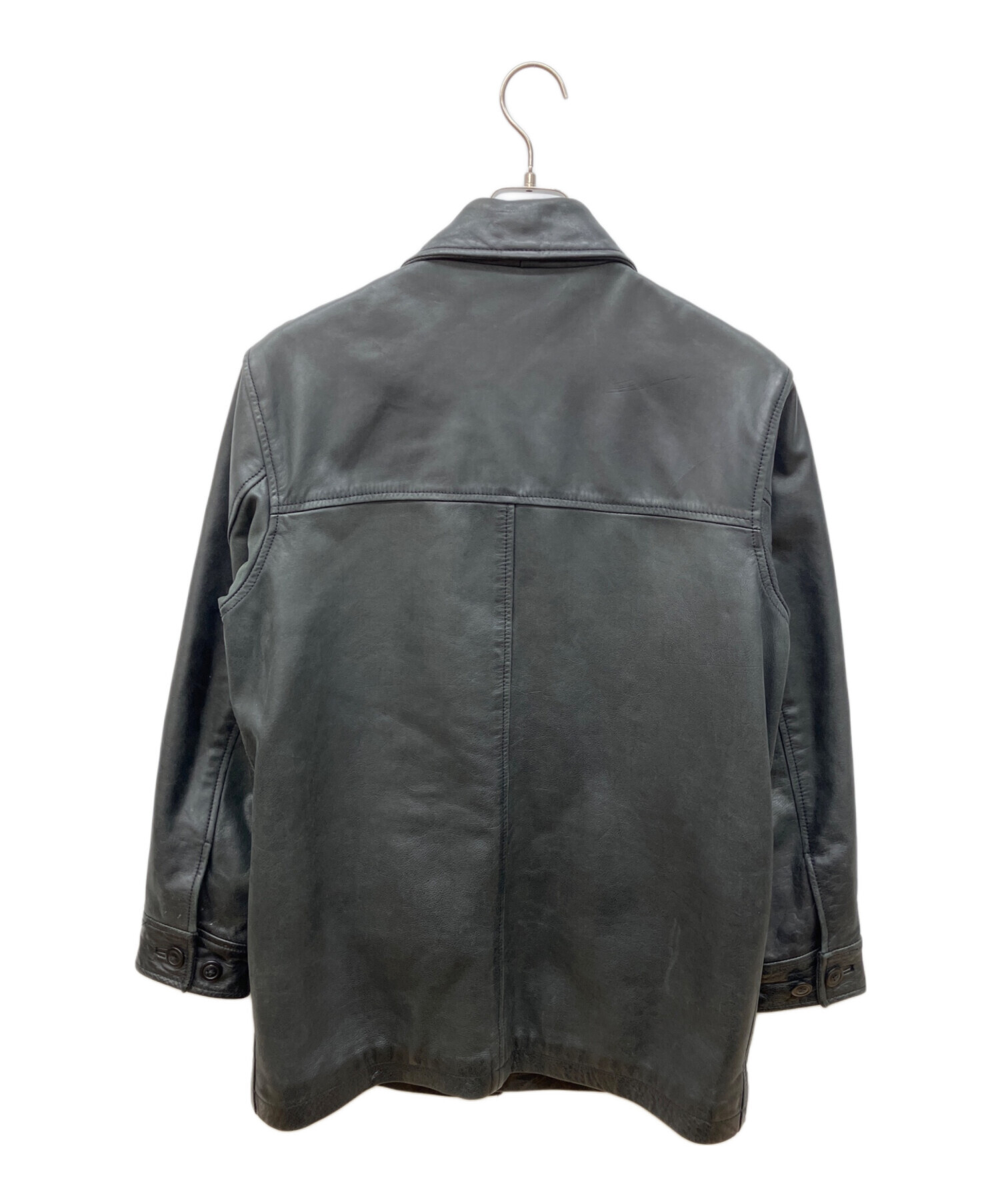 古着 中古・古着通販】GAP (ギャップ) 00's レザーコート ブラック サイズ