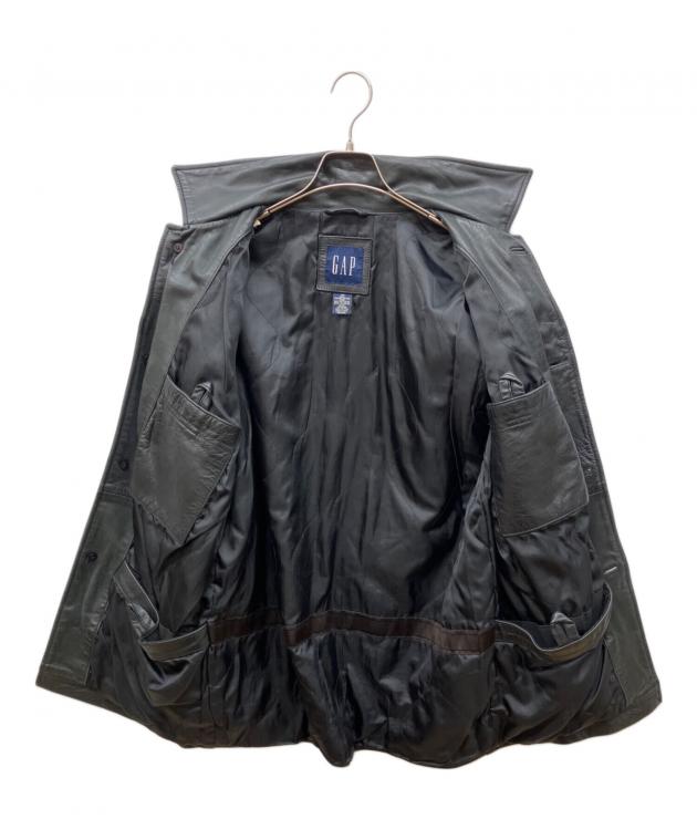 専用　GAP ブラックレザーコート 中古・古着通販】GAP (ギャップ) 00's レザーコート ブラック サイズ